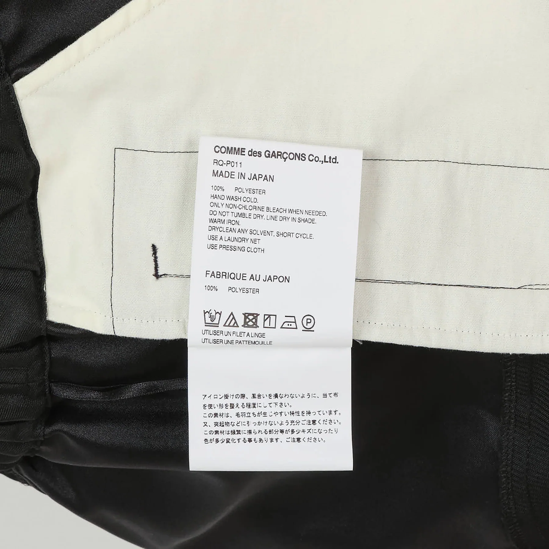 Mixed Fabric Cropped Pants