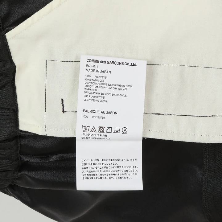 Mixed Fabric Cropped Pants