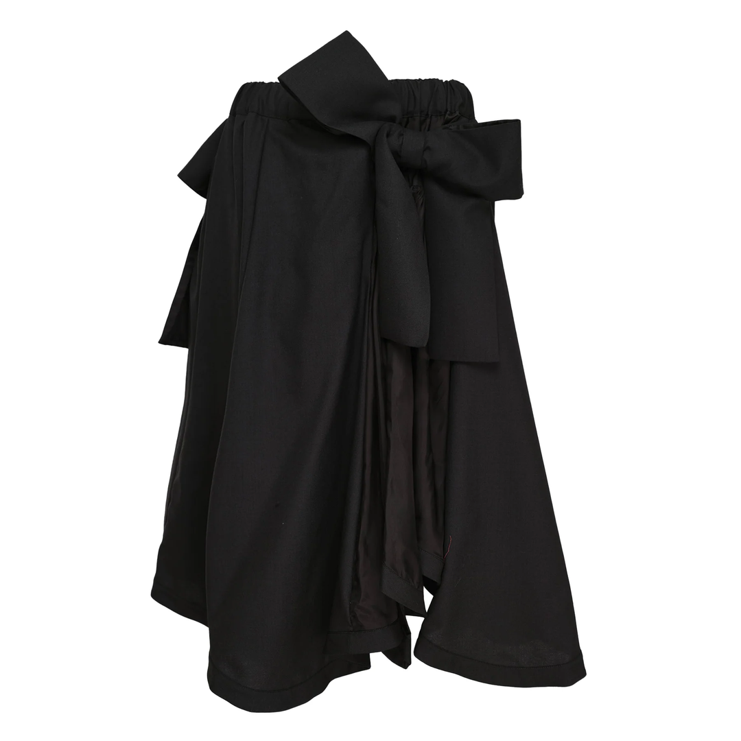 Wool Tropical Bow Skirt