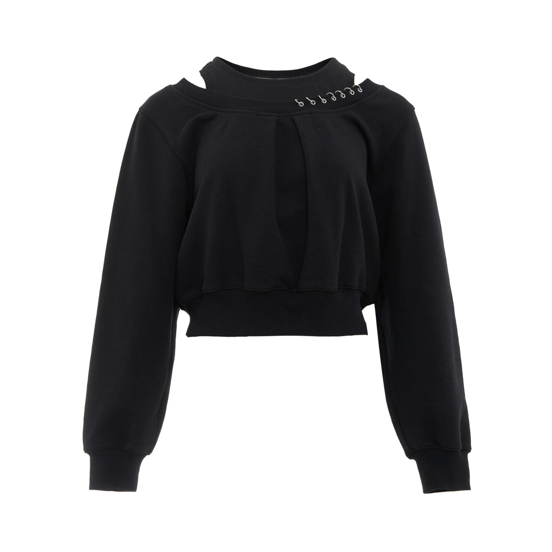 Long Sleeve Embellished Double Layer Sweater