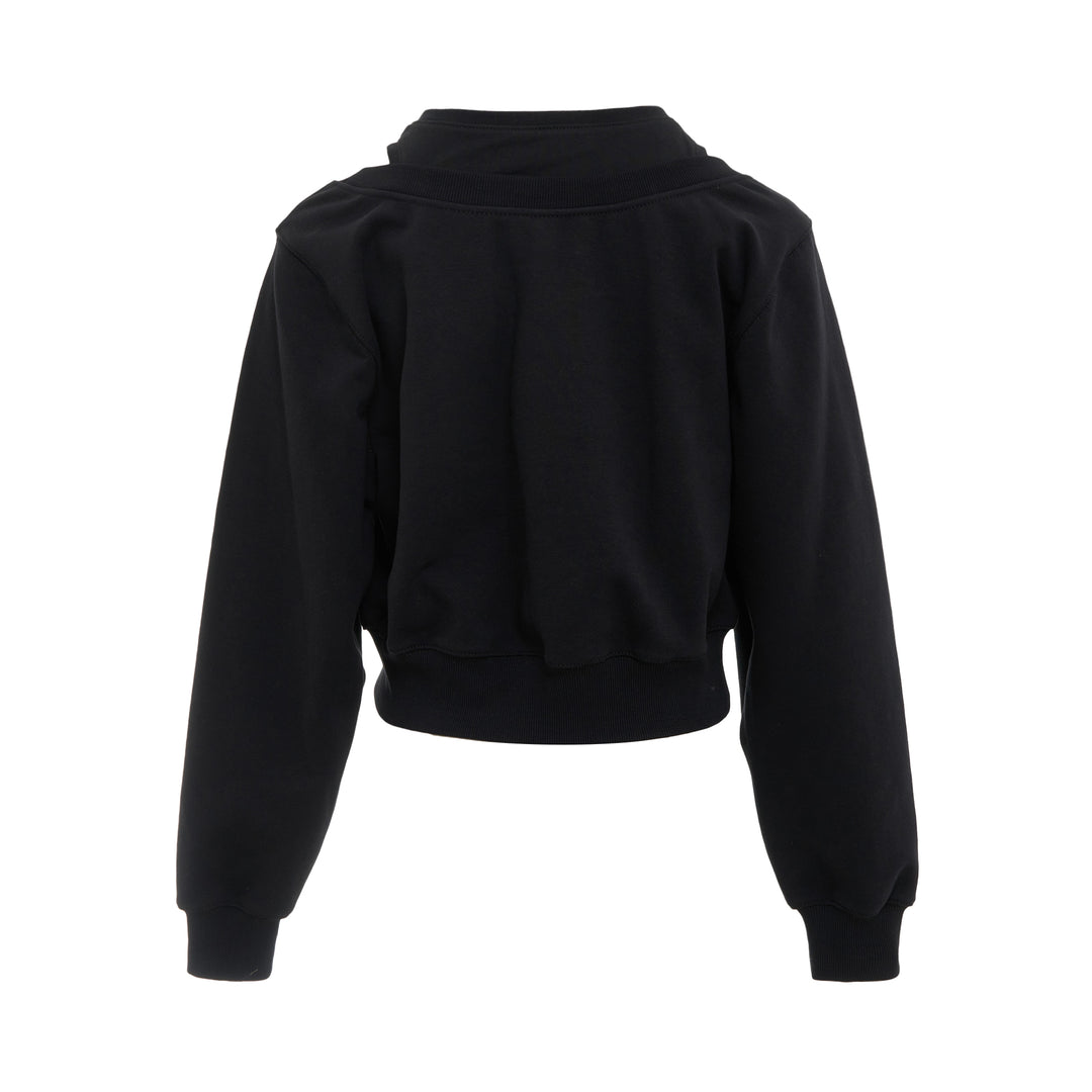 Long Sleeve Embellished Double Layer Sweater