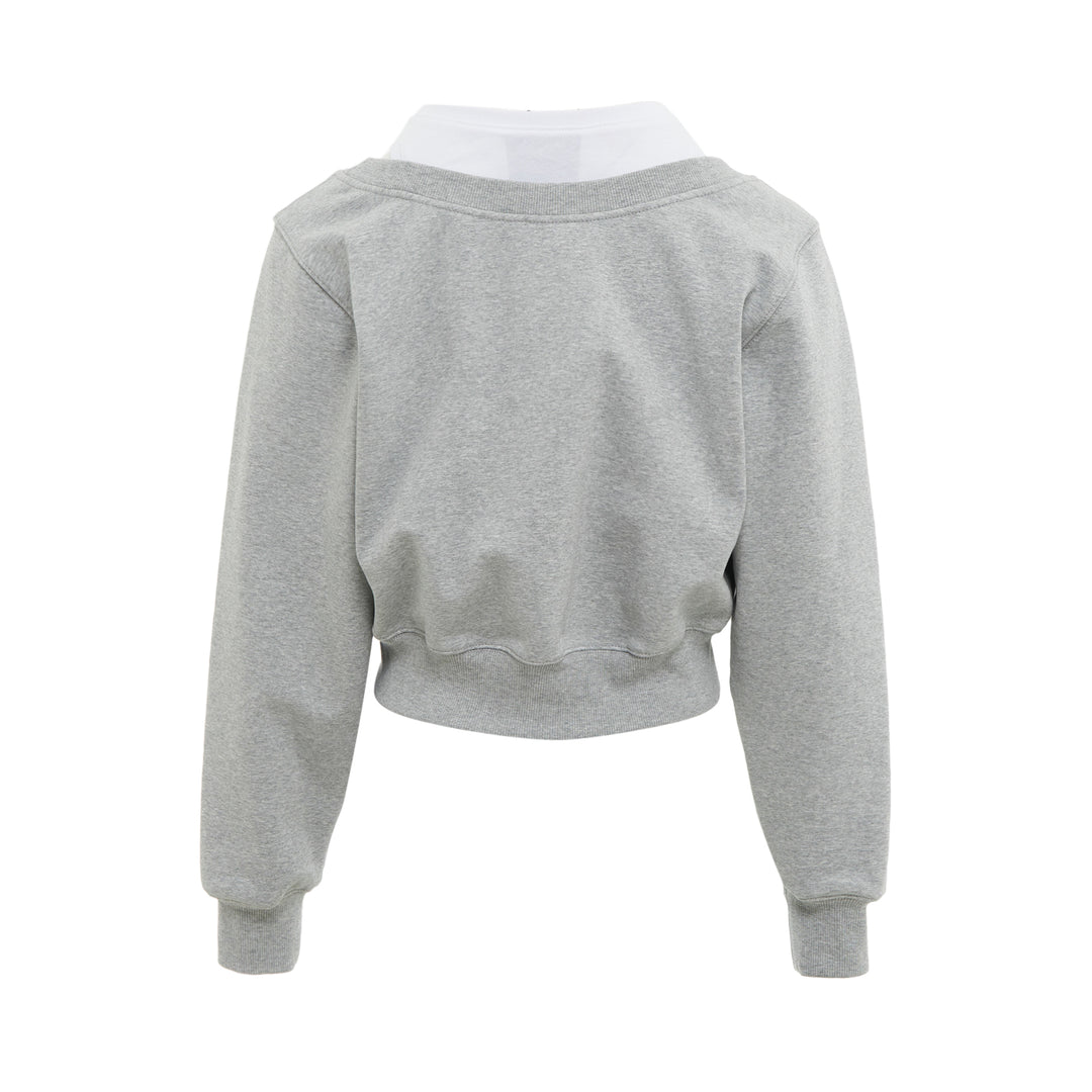 Long Sleeve Embellished Double Layer Sweater