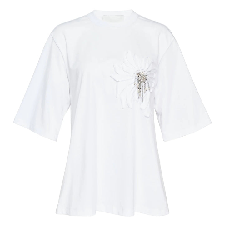 Trapeze Floral Appliqué Tee