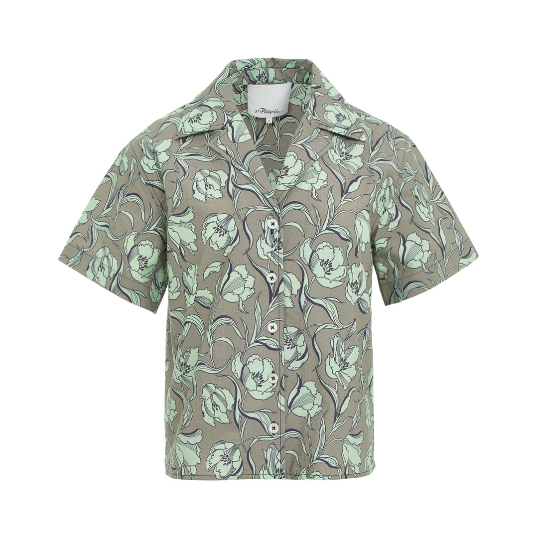 Floral Printed Camp Shirt