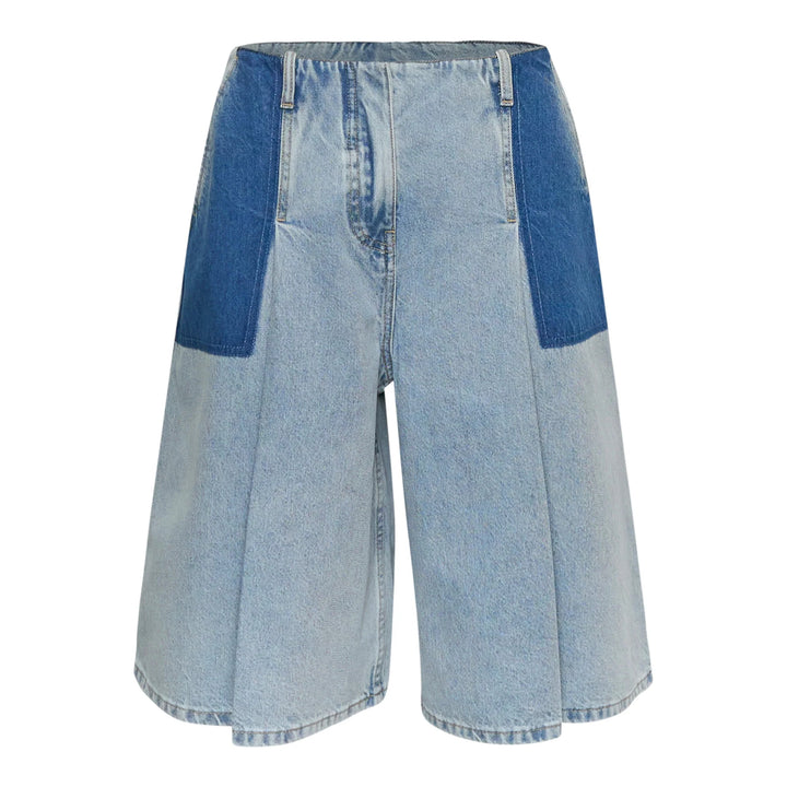 Ghost Patch Lightweight Denim Shorts
