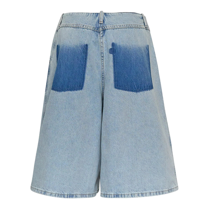 Ghost Patch Lightweight Denim Shorts