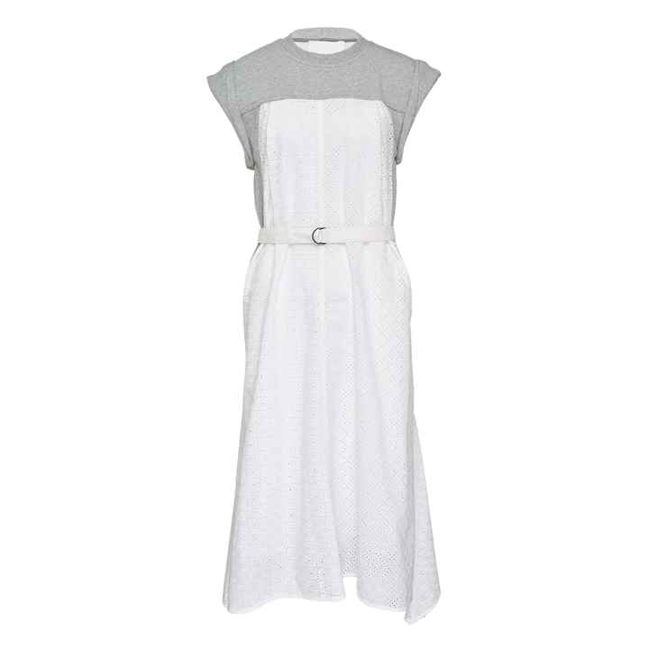 Sleeveless French Terry Midi Dress