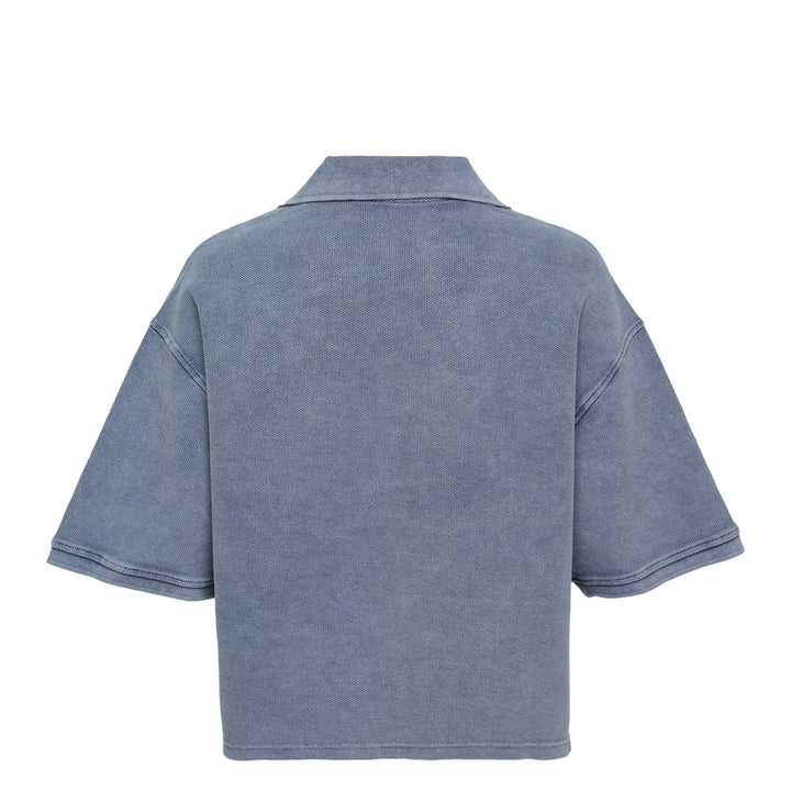 Oversized High-Low Polo Top