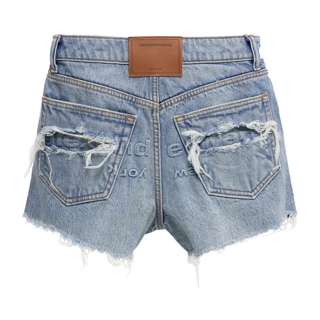 Distressed Denim Bite Shorts