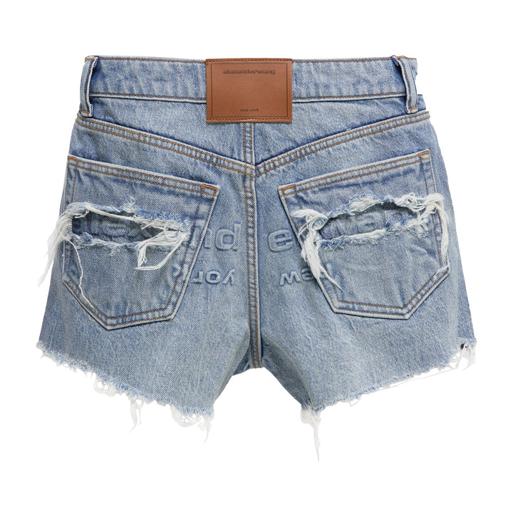 Distressed Denim Bite Shorts