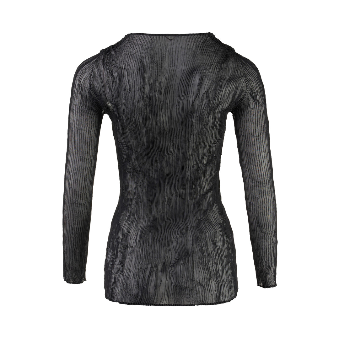 Chiffon Twist Long Sleeve Shirt