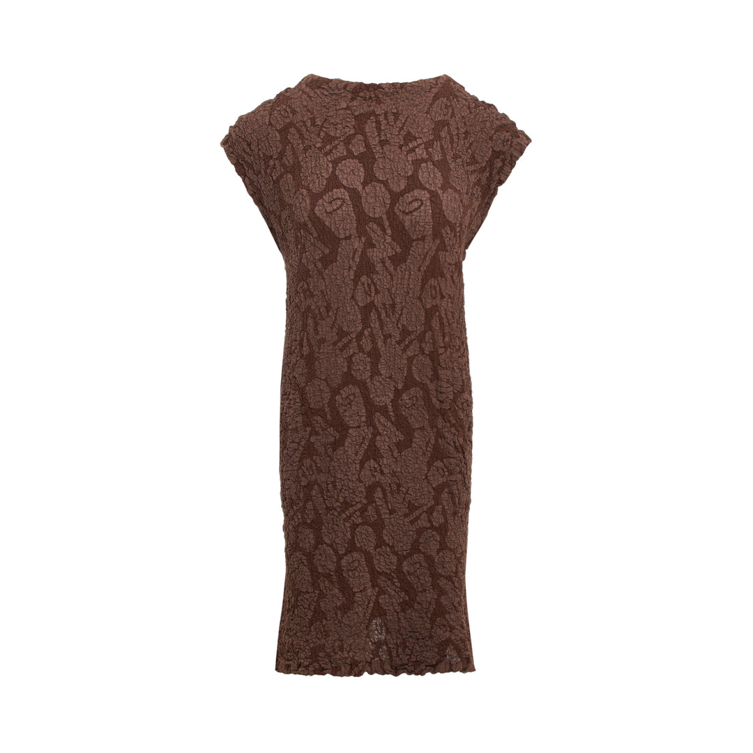 Box Print Cauliflower Dress