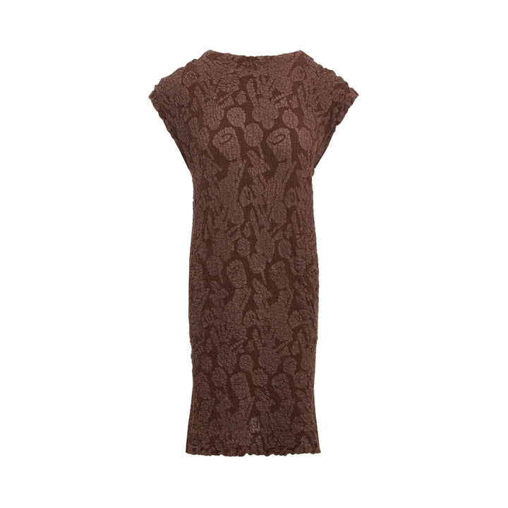 Box Print Cauliflower Dress