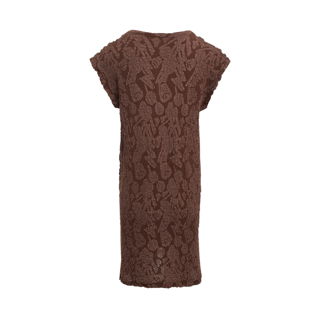 Box Print Cauliflower Dress