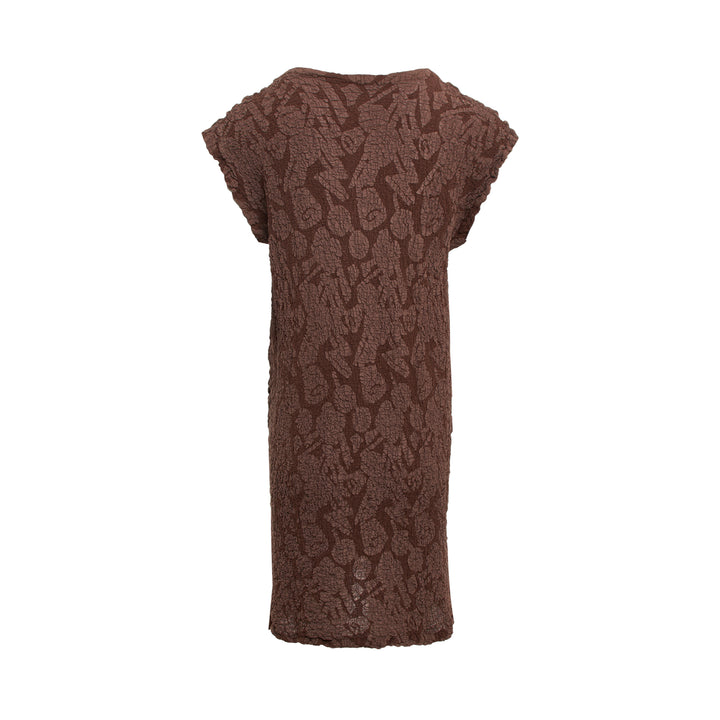 Box Print Cauliflower Dress