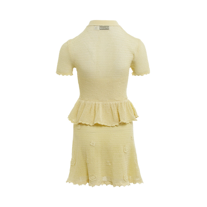 Self-Portrait Yellow Floral Crochet Mini Dress – Available at Club 21, Official Retailer in Singapore, Malaysia & Thailand with Global Shipping Online