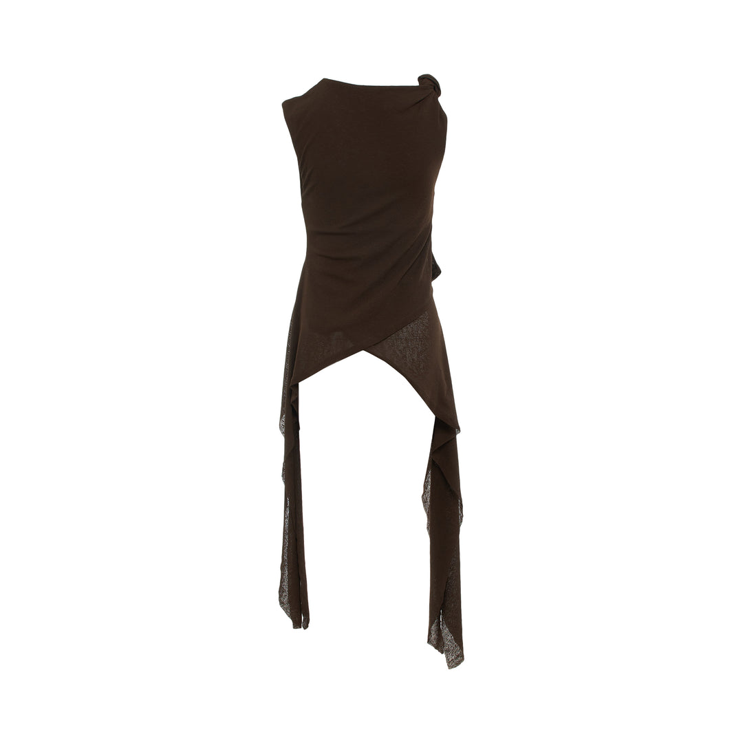 GANNI Marl Mesh Tie Knot Tank Top – Available at Club 21, Official Retailer in Singapore, Malaysia & Thailand with Global Shipping Online