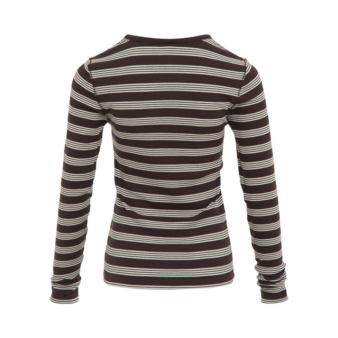 Striped Ribbed Long Sleeve Top