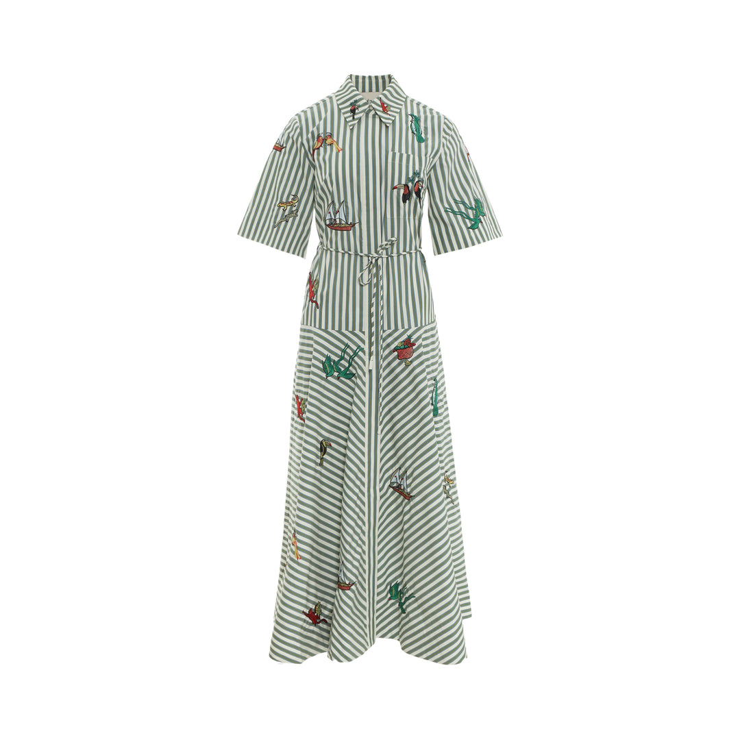 Bisou Embroidered Shirtdress
