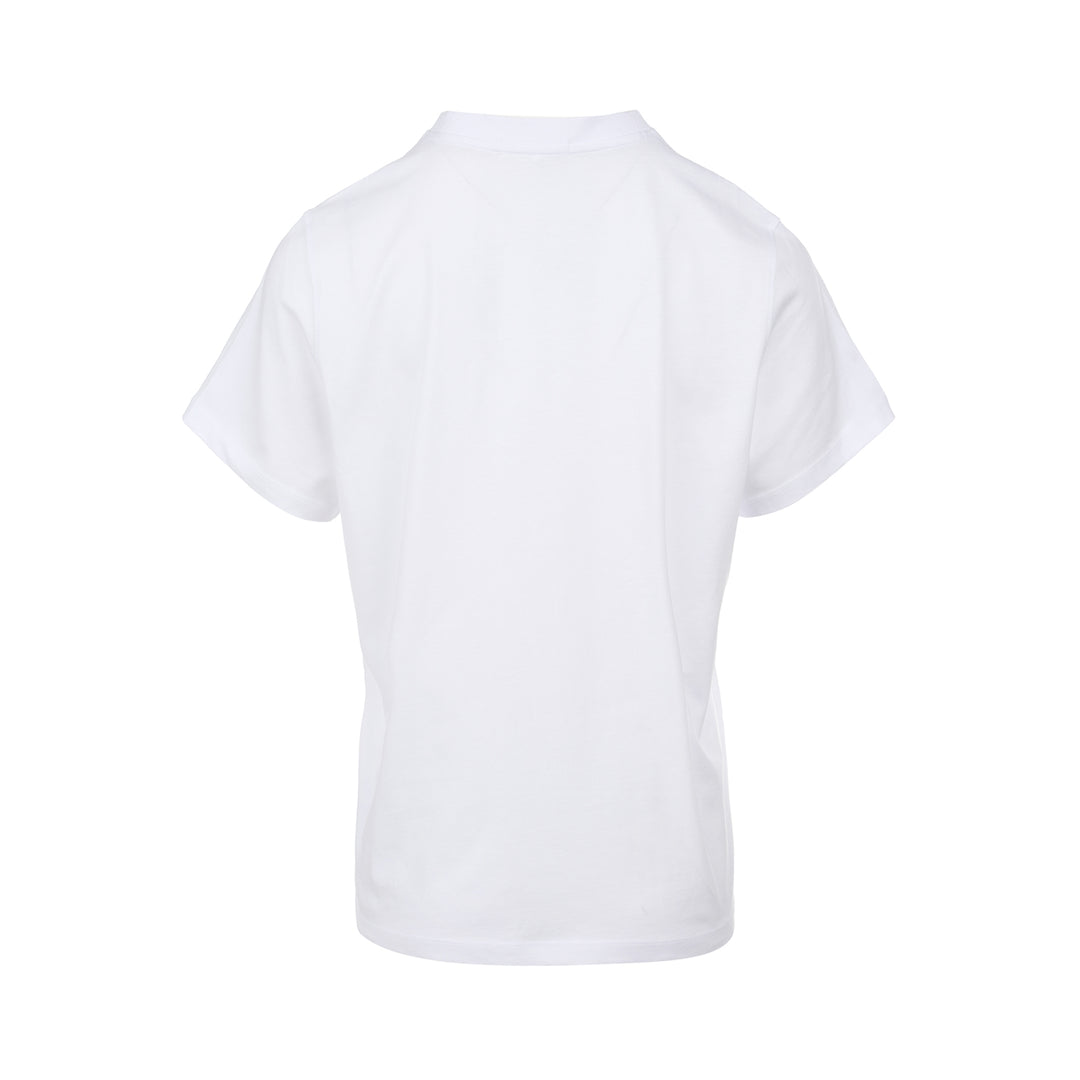 rag & bone Giovanni white cotton crew neck tee with script logo embroidery at the chest - view 2