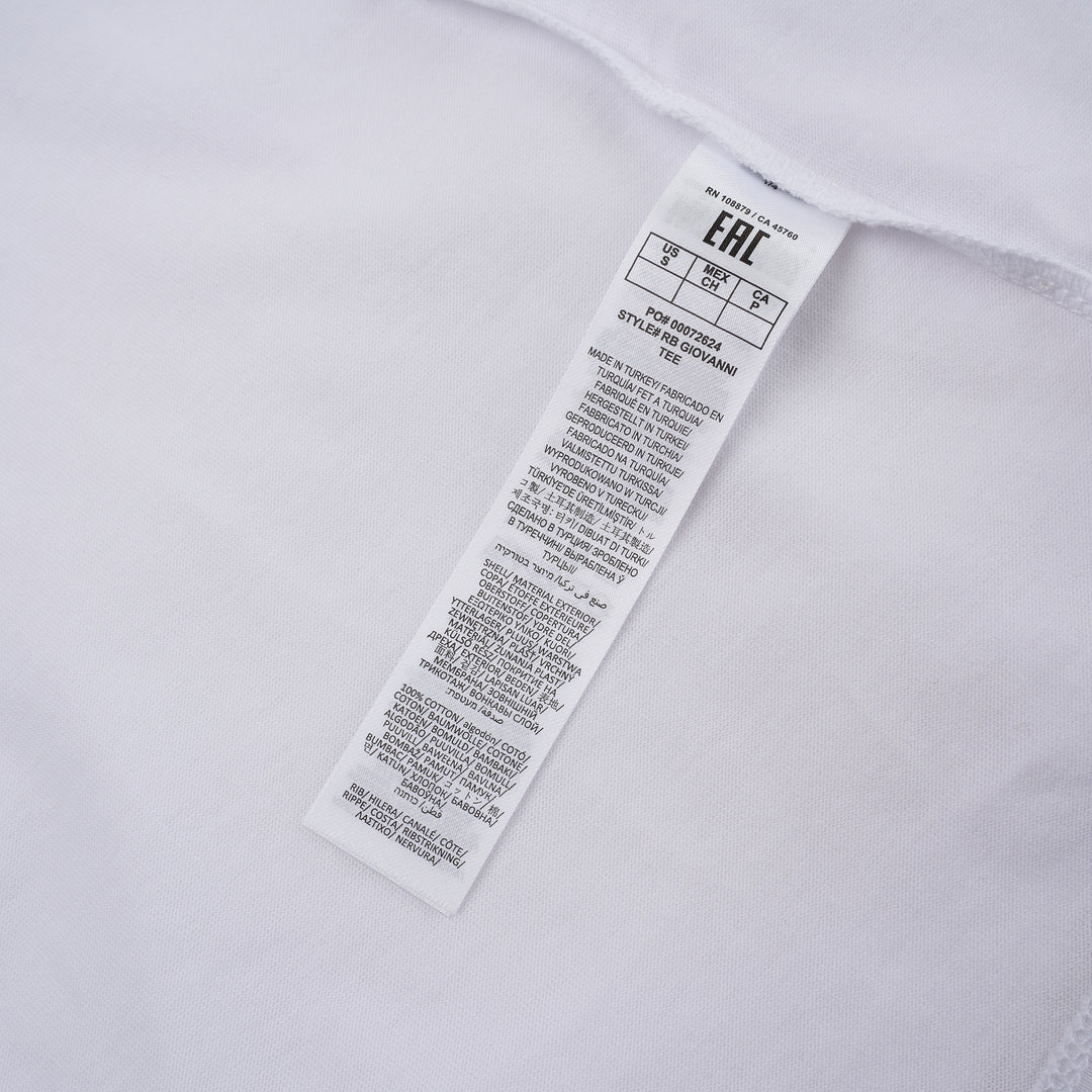 rag & bone Giovanni white cotton crew neck tee with script logo embroidery at the chest - view 3