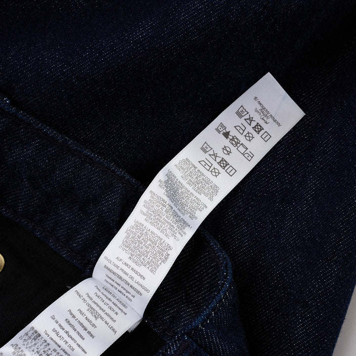 rag & bone Logan Wide Leg Jeans in dark indigo rinse, featuring a high-rise waist, five-pocket construction, and a clean wide-leg silhouette - view 4