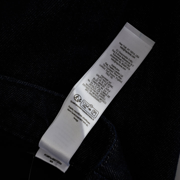 rag & bone Logan Wide Leg Jeans in dark indigo rinse, featuring a high-rise waist, five-pocket construction, and a clean wide-leg silhouette - view 6