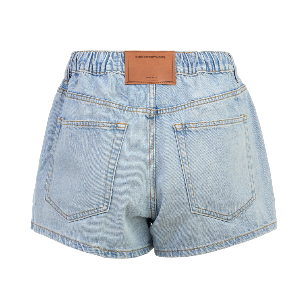 Marathon Rhinestone Denim Shorts
