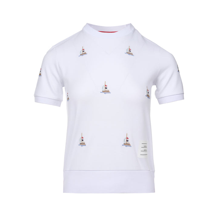 Short Sleeve Sailboat Embroidered Tee