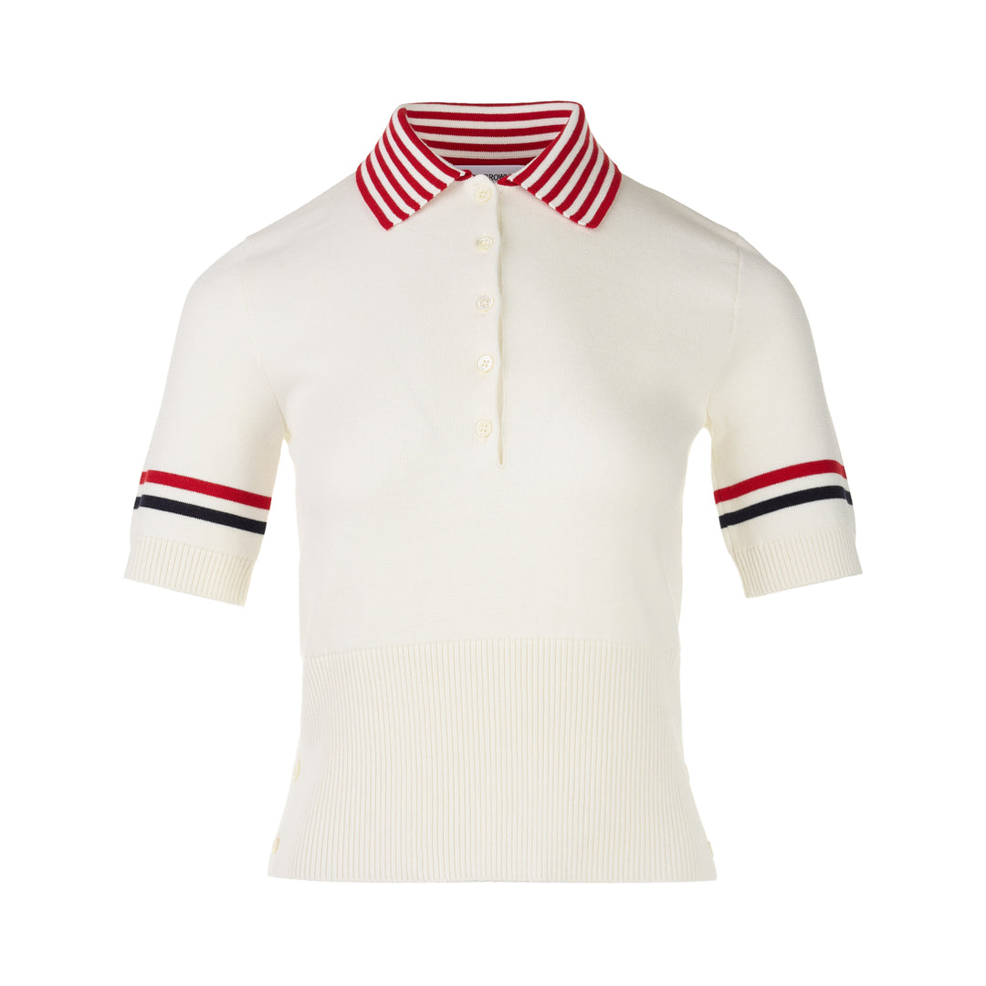Short Sleeve Striped Polo