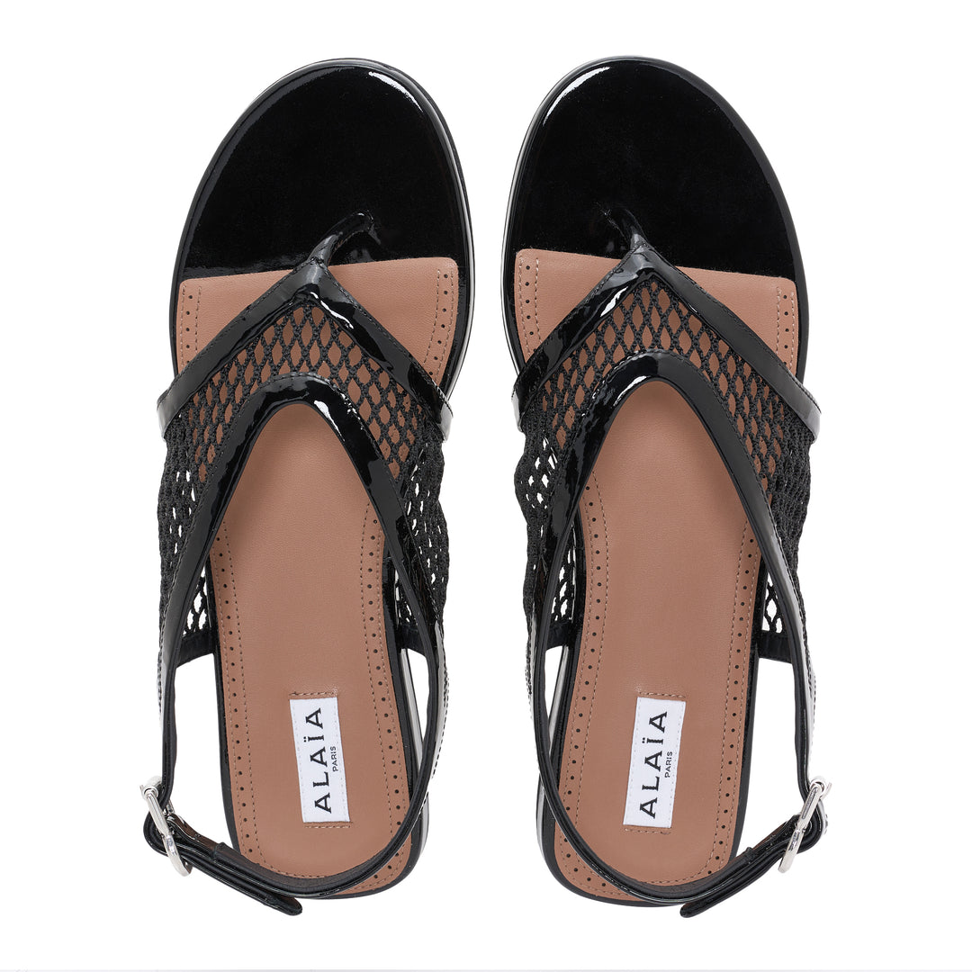 Fishnet Flat Sandals