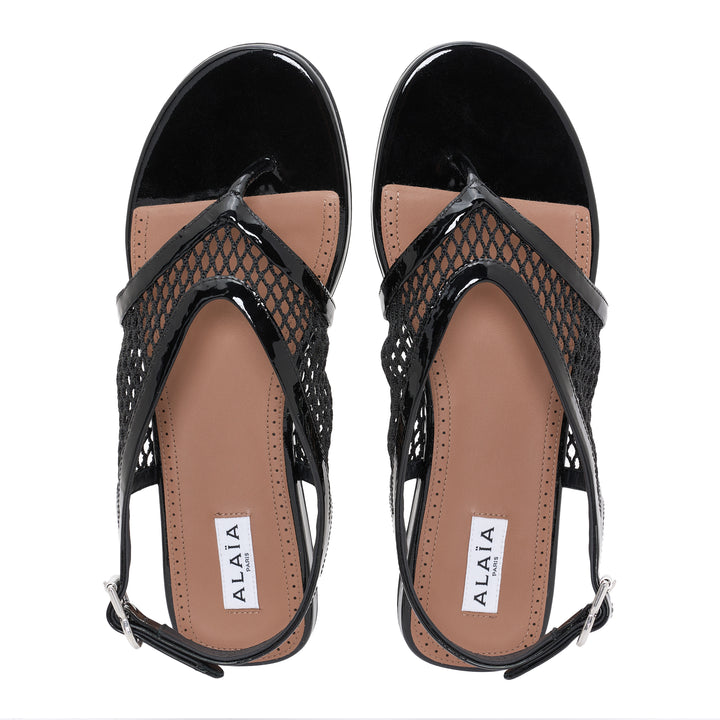 Fishnet Flat Sandals