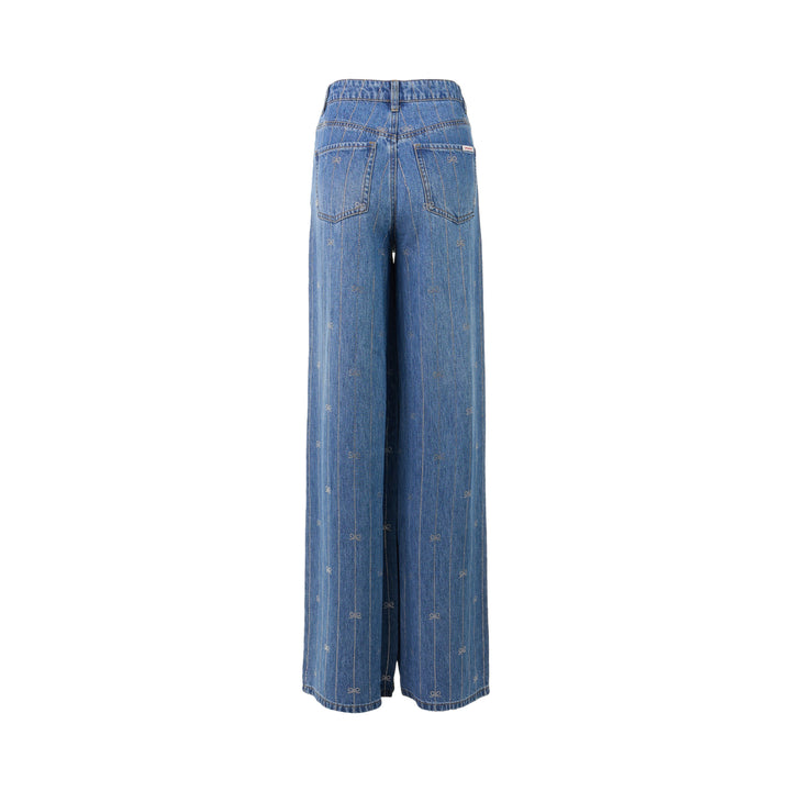 Light Blue Rhinestone Stripe Jeans