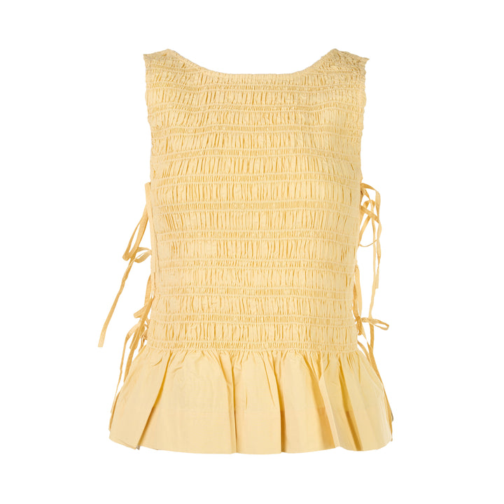 Smocked Peplum Blouse