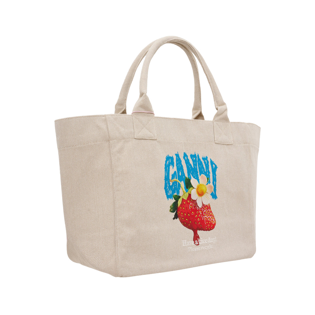 Medium Trapeze Strawberry Shopper