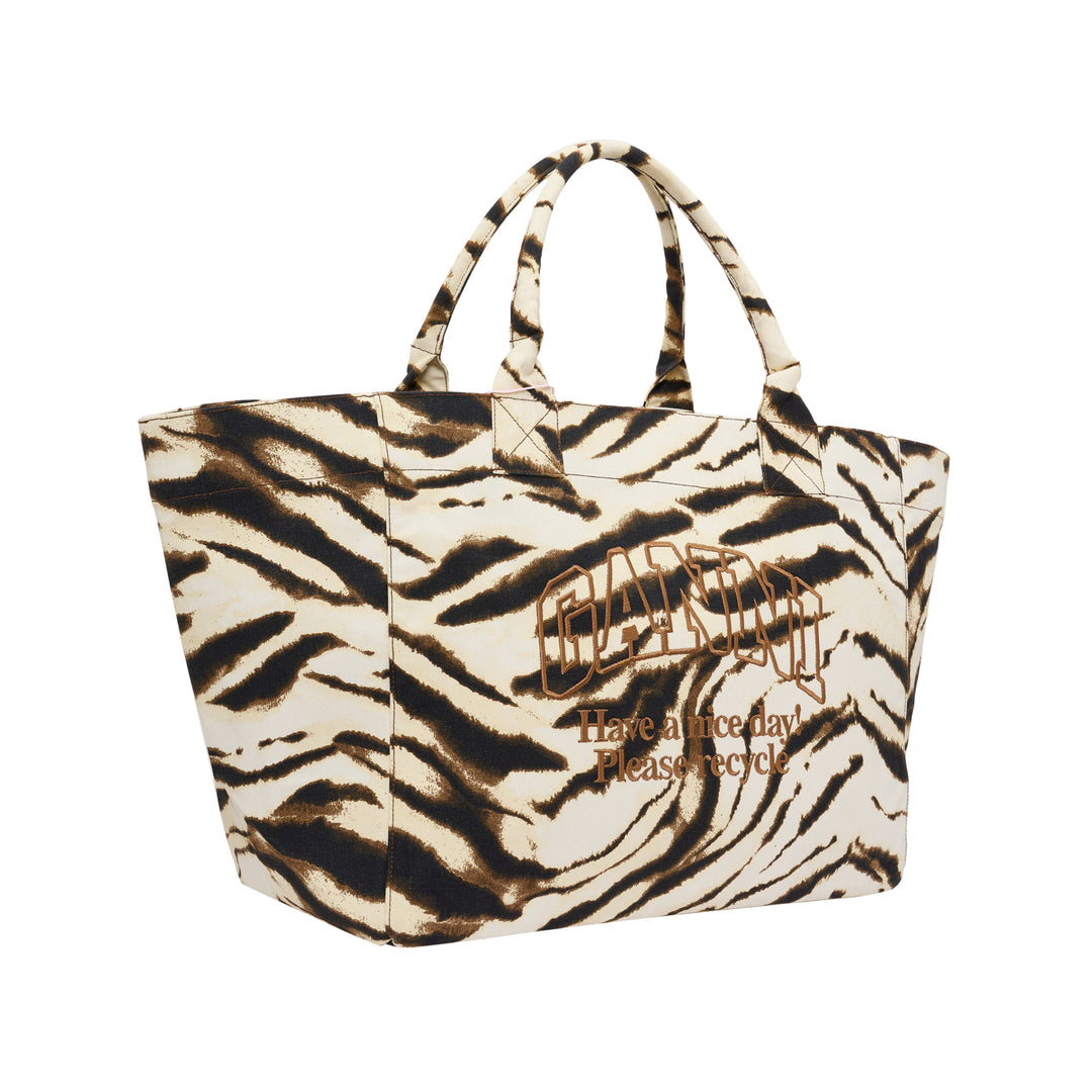 XXL Zebra Print Shopper Tote