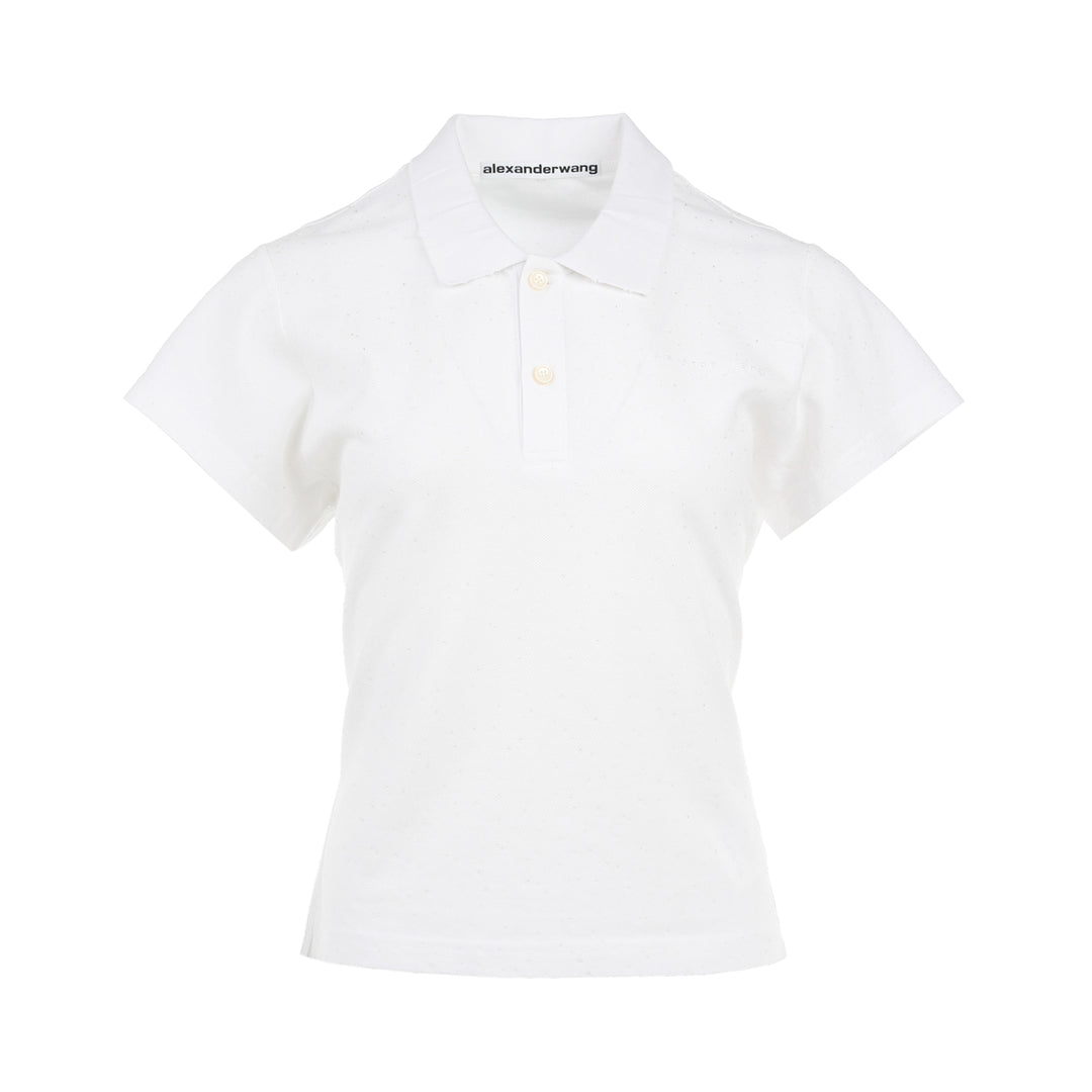 Shrunken Allover Polo Tee
