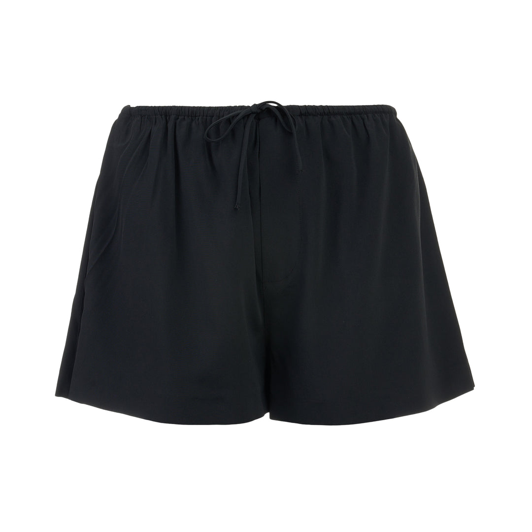 Mid-Rise Pleated Shorts