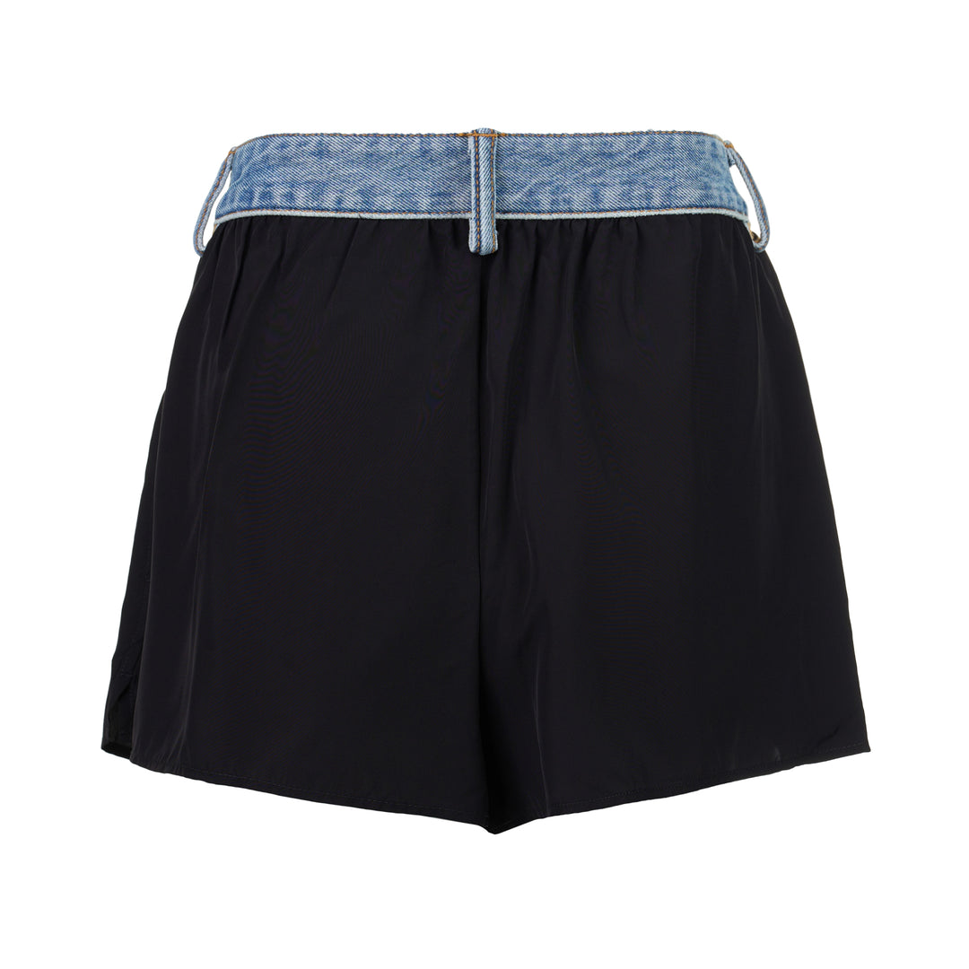 Mid-Rise Denim Waistband Shorts