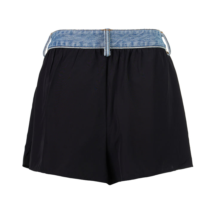 Mid-Rise Denim Waistband Shorts