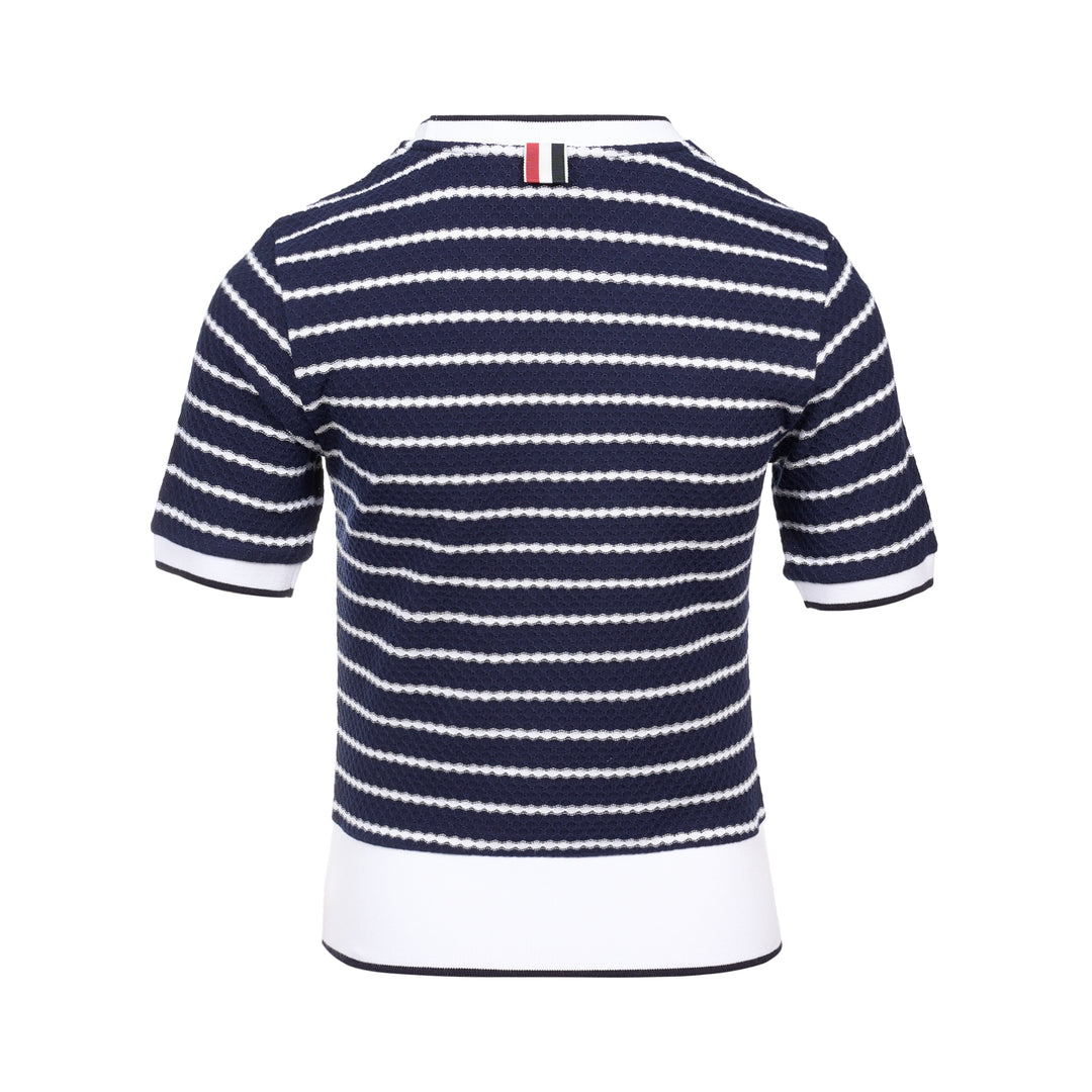 Stripe Short Sleeve Rib Tee