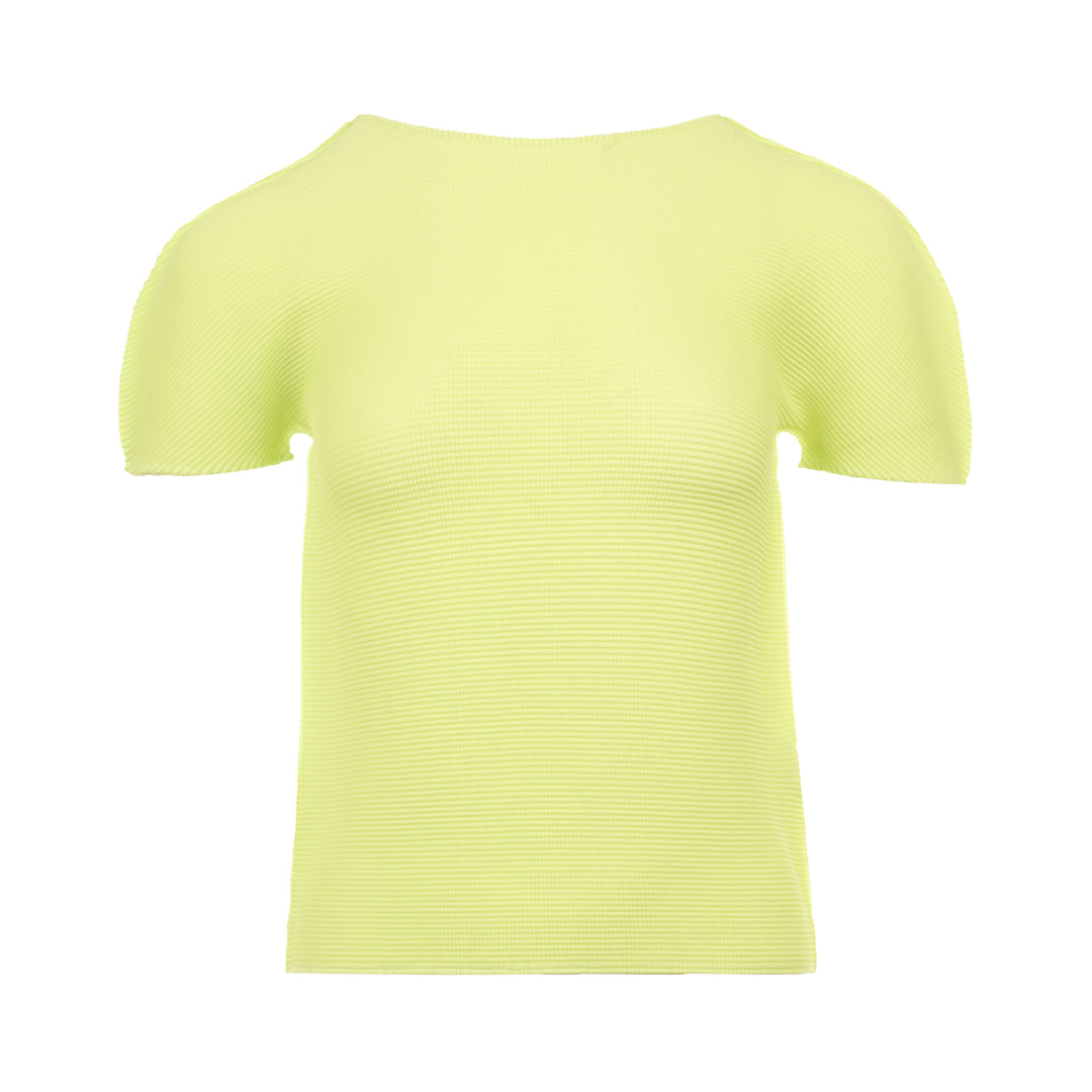 Stretch Pleats Short Sleeve Top