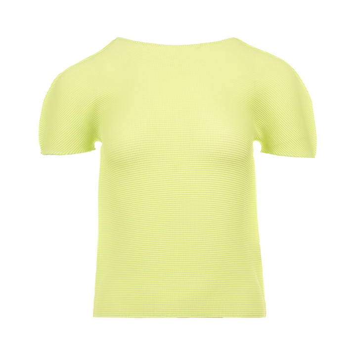 Stretch Pleats Short Sleeve Top