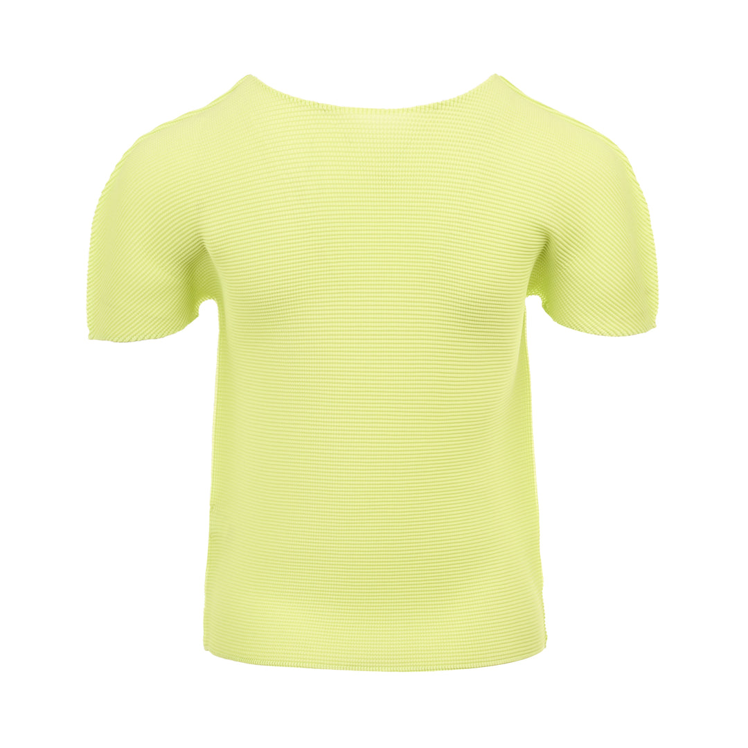 Stretch Pleats Short Sleeve Top