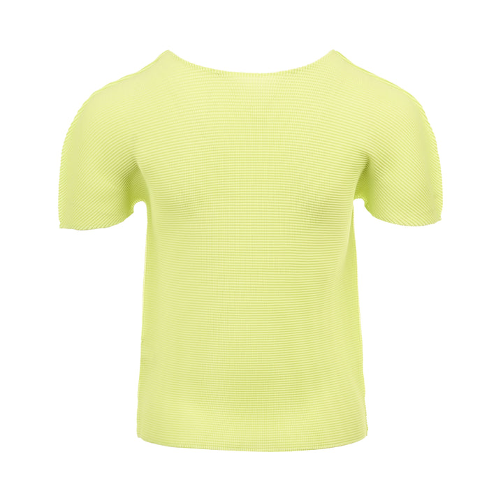 Stretch Pleats Short Sleeve Top