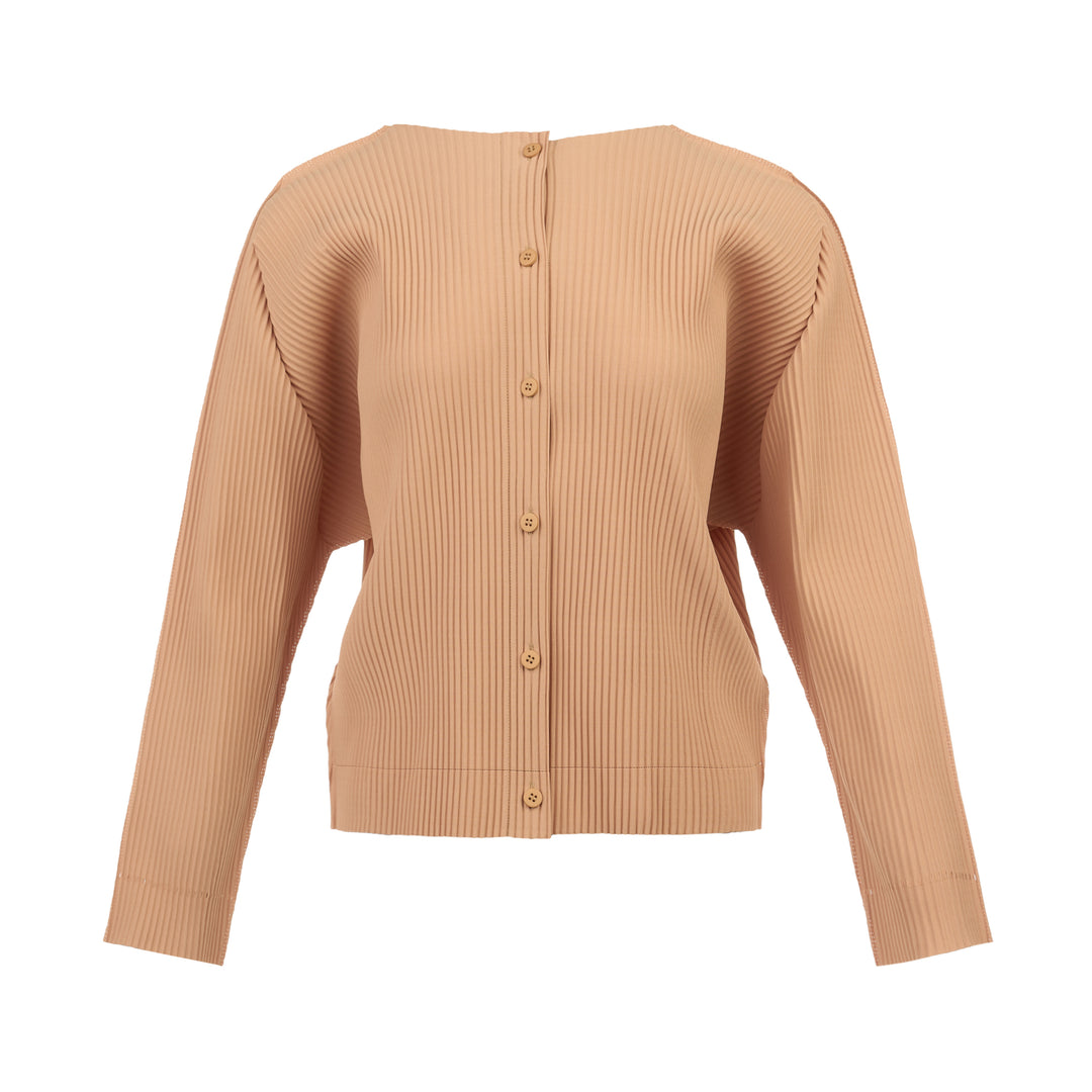 me ISSEY MIYAKE Fine Knit Pleats Cardigan