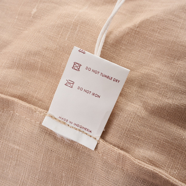 Pleated Hem Linen Shirt Dress