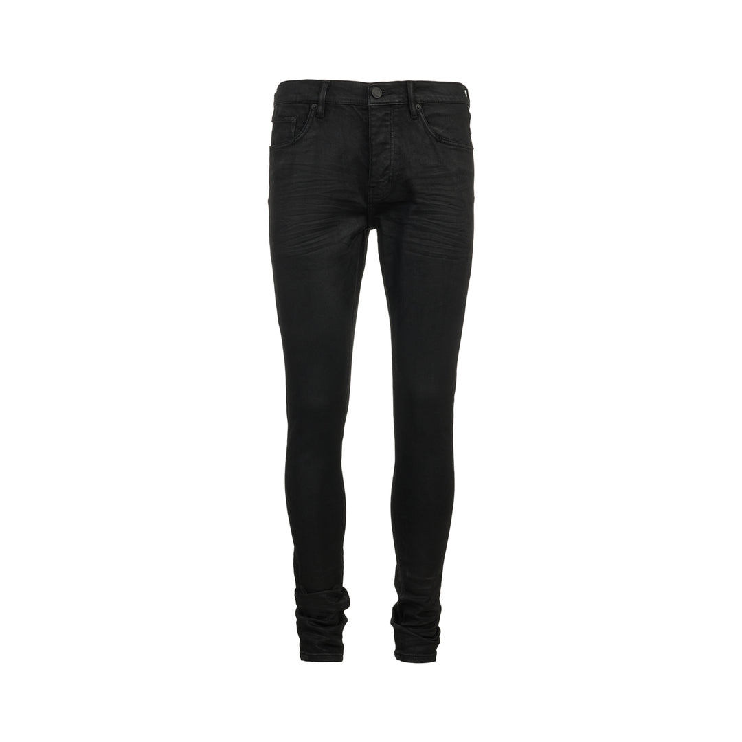 Black Resin 3D Skinny Jeans