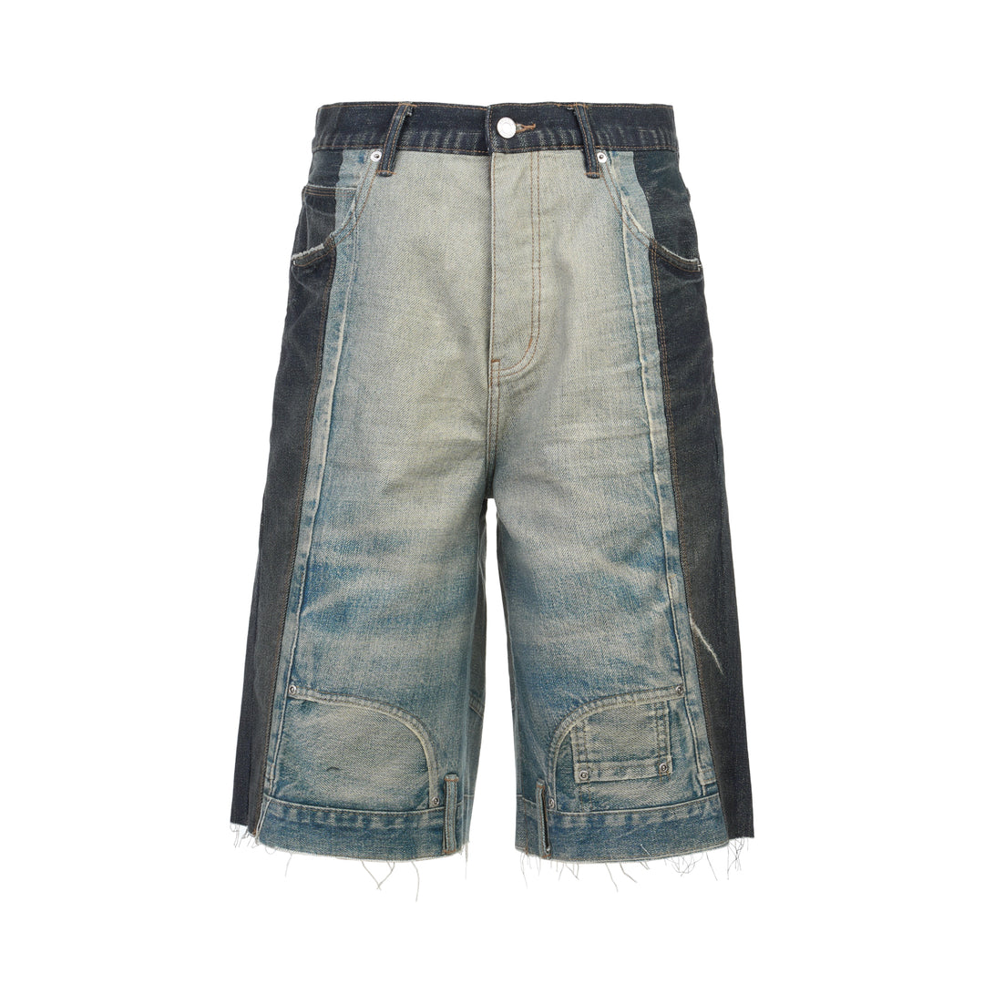 Upside Down Denim Shorts
