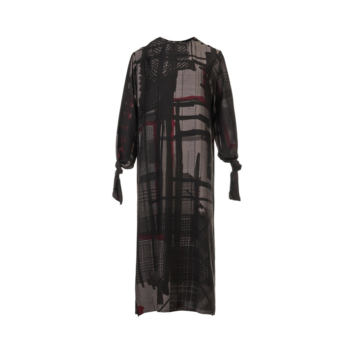 Knot Sleeve Midi Dress